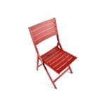 Image de Chaise pliante aluminium - rouge orient.