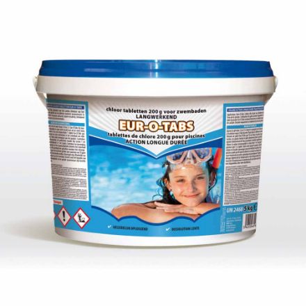 Agrandir l'image de CHLORE LONGUE 200 g TABL 5 kg PL Image de CHLORE LONGUE 200 g TABL 5 kg PL