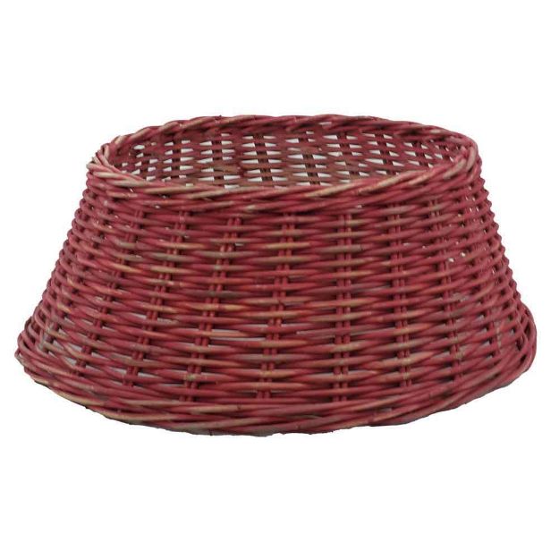 Image de Panier en rotin rouge