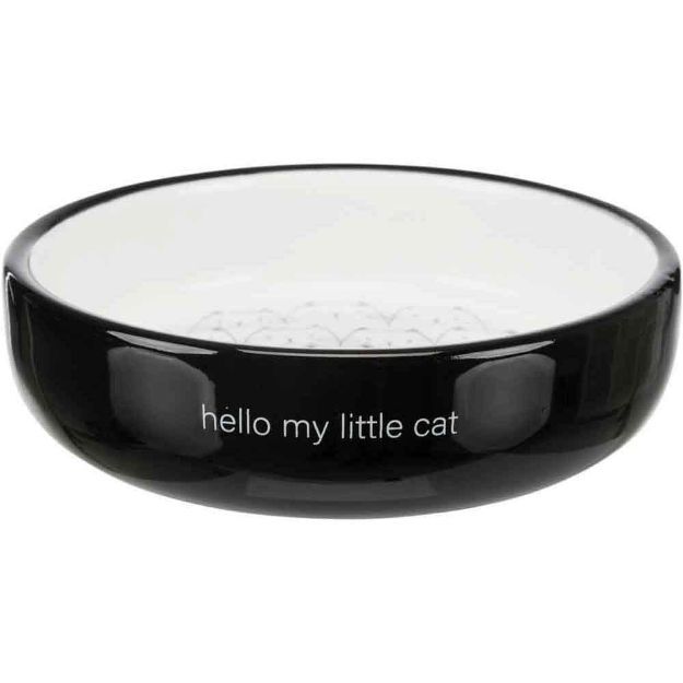 Image de Gamelle, plate, Hello my little cat, en céramique