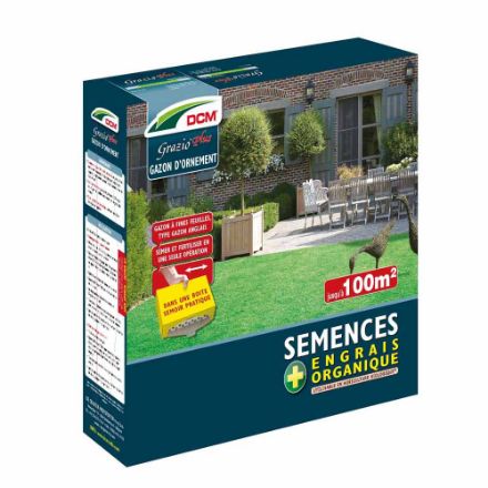 Agrandir l'image de Semences de gazon Plus Gazon d'Ornement DCM 1,5KG Image de Semences de gazon Plus Gazon d'Ornement DCM 1,5KG