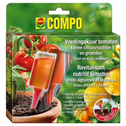 Agrandir l'image de COMPO REVITALISANT NUTRITIF TOMATES  (3 x 75 ML) Image de COMPO REVITALISANT NUTRITIF TOMATES  (3 x 75 ML)