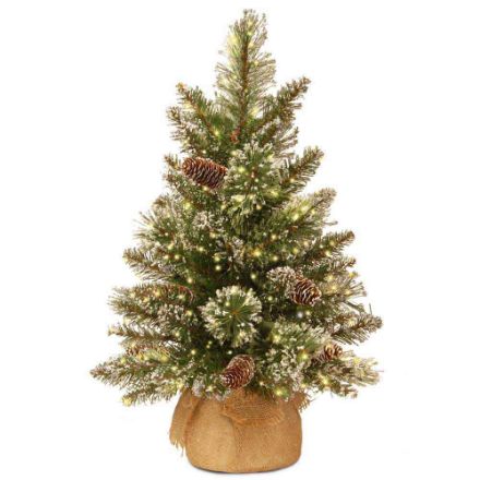 Agrandir l'image de Sapin Glittery Bristle Burlap Tree 61cm Image de Sapin Glittery Bristle Burlap Tree 61cm