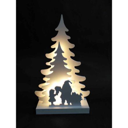 Agrandir l'image de Silhouette 2 arbres blanc led LED 41cm Image de Silhouette 2 arbres blanc led LED 41cm