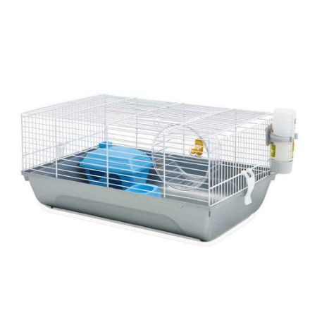 Agrandir l'image de Cage hamster Home Martha blanc/gris 46,5x29,5x21cm Image de Cage hamster Home Martha blanc/gris 46,5x29,5x21cm