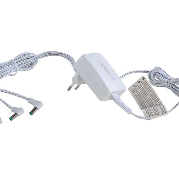 Image de Adaptateur de courant 4.5v, blanc, 3 sorties, 3-output, fixed plug - Lemax