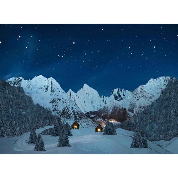 Image de ARRIERE PLAN LED-FIBRE OPTIC-PAYSAGE DE MONTAGNE NUIT
