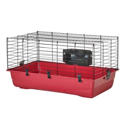 Agrandir l'image de Cage grand rongeur Ambiente beige/rouge 80x50x43cm Image de Cage grand rongeur Ambiente beige/rouge 80x50x43cm