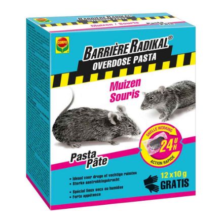 Agrandir l'image de BARRIÈRE RADIKAL OVERDOSE PÂTE SOURIS 24H  (12 x 10 G) Image de BARRIÈRE RADIKAL OVERDOSE PÂTE SOURIS 24H  (12 x 10 G)