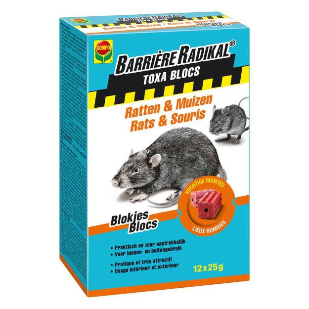 Image de BARRIÈRE RADIKAL TOXA BLOCS - RATS & SOURIS  (12 x 25 G)