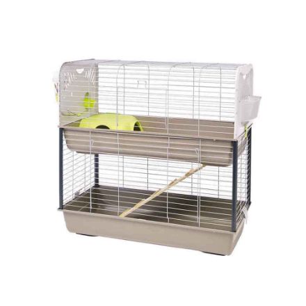 Agrandir l'image de Cage Caesar deluxe chrome/gris 100x50x97cm Image de Cage Caesar deluxe chrome/gris 100x50x97cm