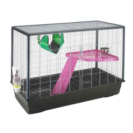 Agrandir l'image de Cage rongeur Zeno 3 Knockdown chrome/nr100x50x70cm Image de Cage rongeur Zeno 3 Knockdown chrome/nr100x50x70cm