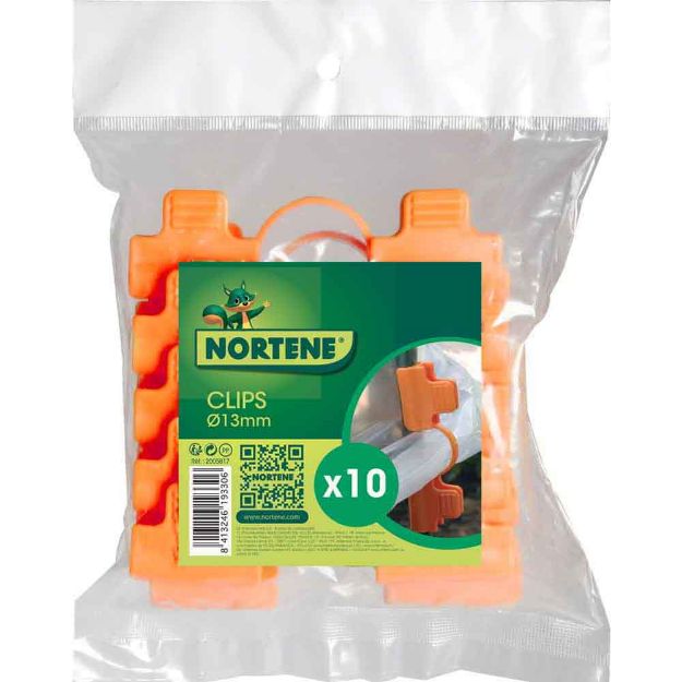 Image de CLIP 13 mm (10)  pour tuteurs tomates arches orange