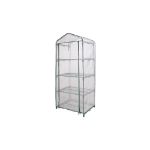 Image de Serre de jardin avec 4 étagères(Ø16 mm, PE armé 120 g/m²) - H160 x 69 x 49 cm