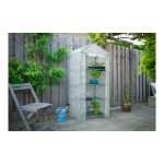 Image de Serre de jardin avec 4 étagères(Ø16 mm, PE armé 120 g/m²) - H160 x 69 x 49 cm