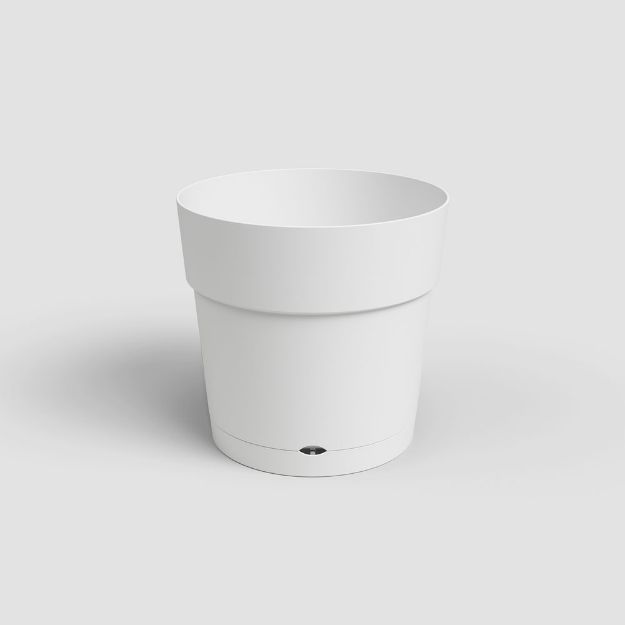 Image de POT CAPRI LARGE RÉS. EAU 40CM BLANC