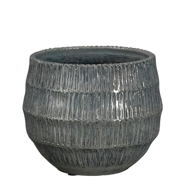 Image de Tobias pot ronde blue cl. - h15xd17cm - Mica