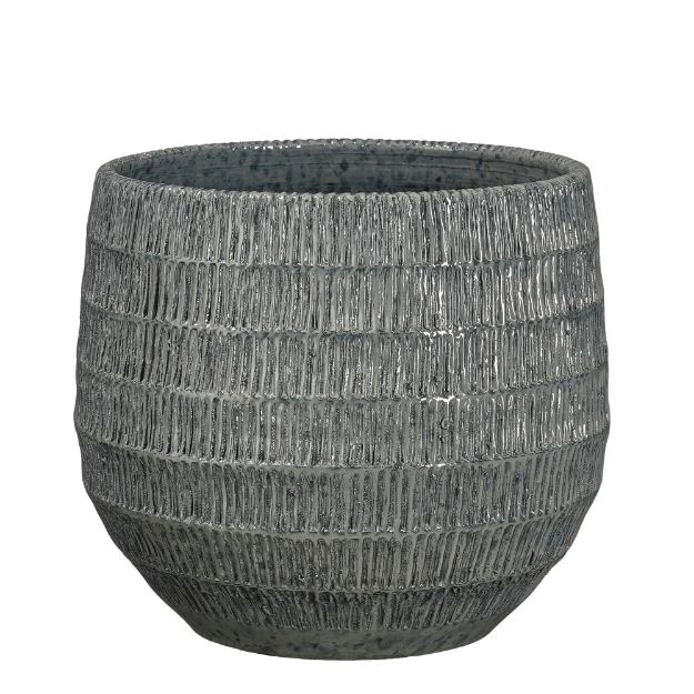 Image de Tobias pot ronde bleu cl. - h26xd29cm - Mica
