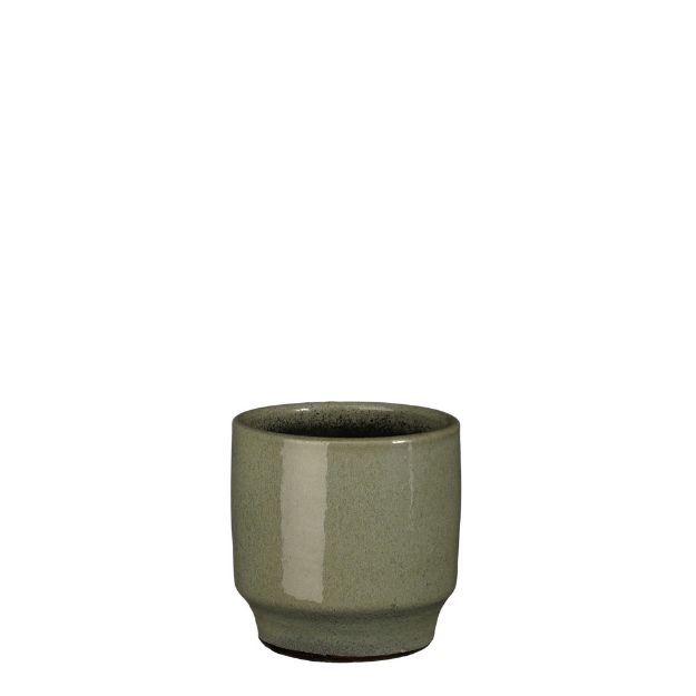 Image de Diaz pot ronde vert - h14xd14cm - Mica