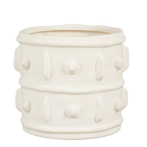 Image de Eden pot ronde blanc - h18,5xd20,5cm - Mica