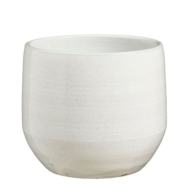 Image de Matteo pot ronde blanc - h27xd32cm - Mica