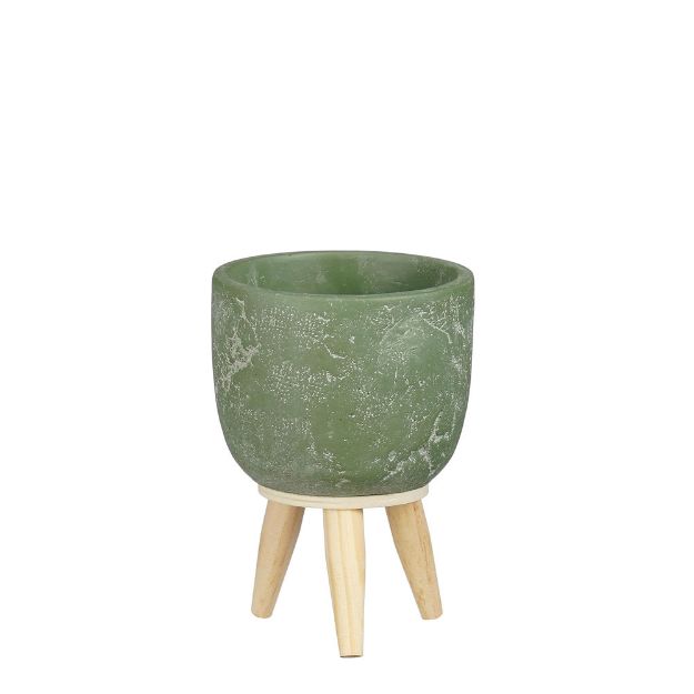 Image de Jimmy pot en standard vert cl. - h14,5xd10,5cm - Mica