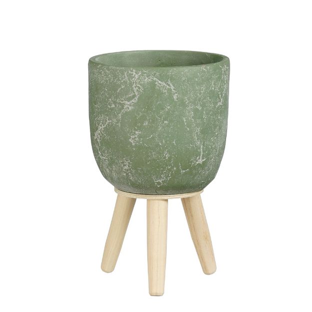 Image de Jimmy pot en standard vert cl. - h28xd16,5cm - Mica