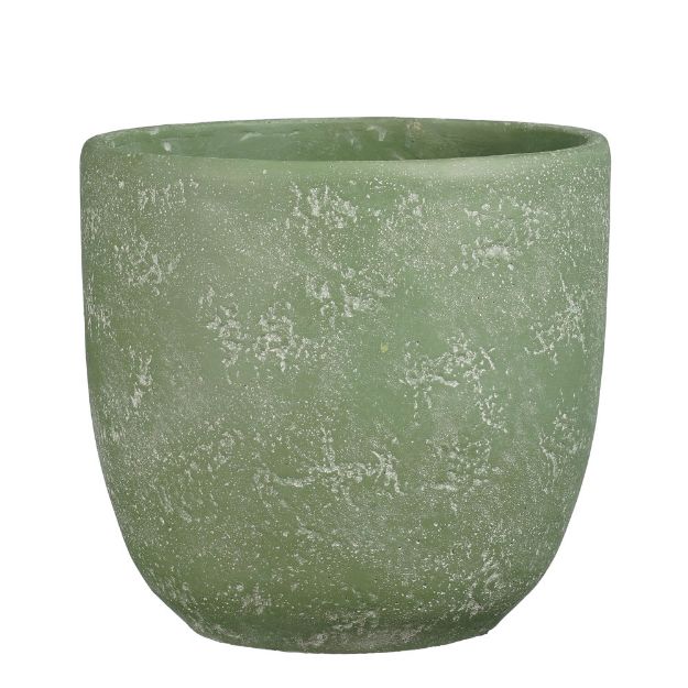 Image de Jimmy pot ronde vert cl. - h18xd19cm - Mica