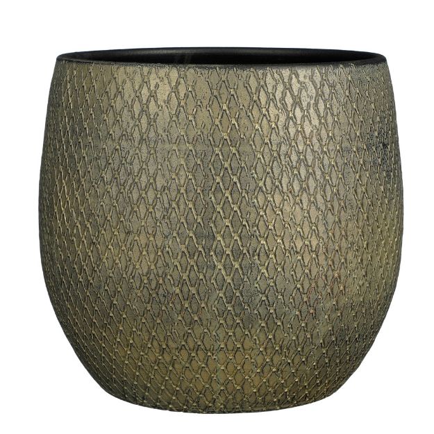 Image de Madeira pot ronde vert - h32xd32cm - Mica