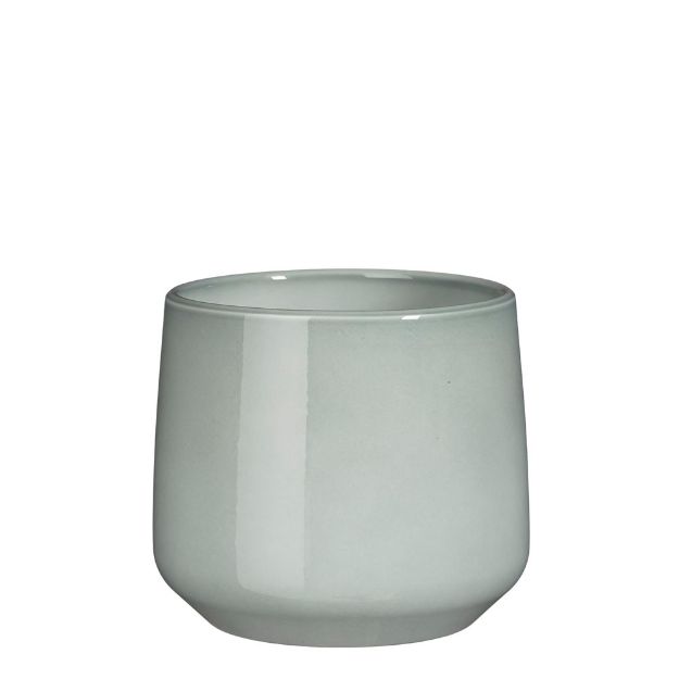 Image de Amber pot ronde gris cl. - h15,5xd17cm - Mica