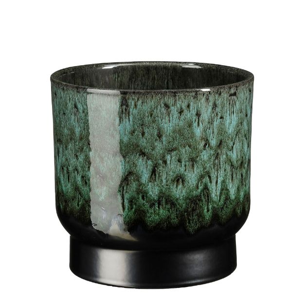 Image de Thiago pot ronde vert f. - h20xd22cm - Mica
