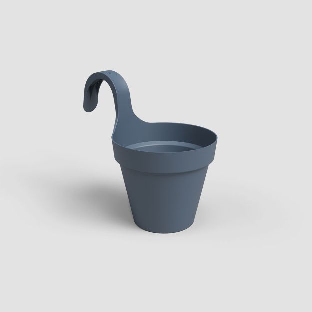 Image de POT CAPRI BALCON INDIVIDUEL 20CM BLEU ARDOISE
