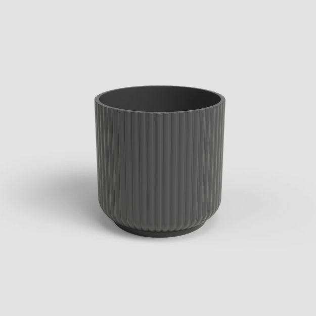 Image de CACHE-POT LUNA 12CM ANTHRACITE