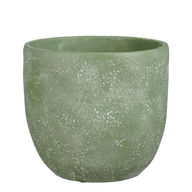 Image de Jimmy pot ronde vert cl. - h16xd17cm - Mica