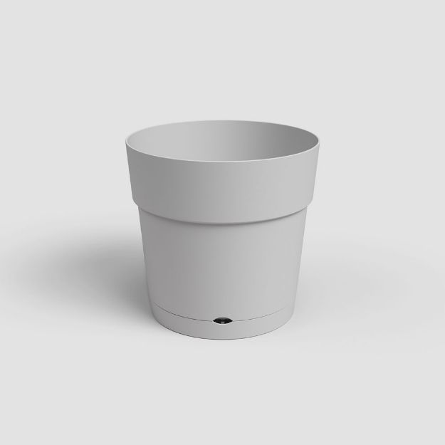 Image de POT CAPRI LARGE RÉS. EAU 20CM GRIS CLAIR