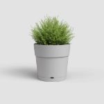 Image de POT CAPRI LARGE RÉS. EAU 20CM GRIS CLAIR