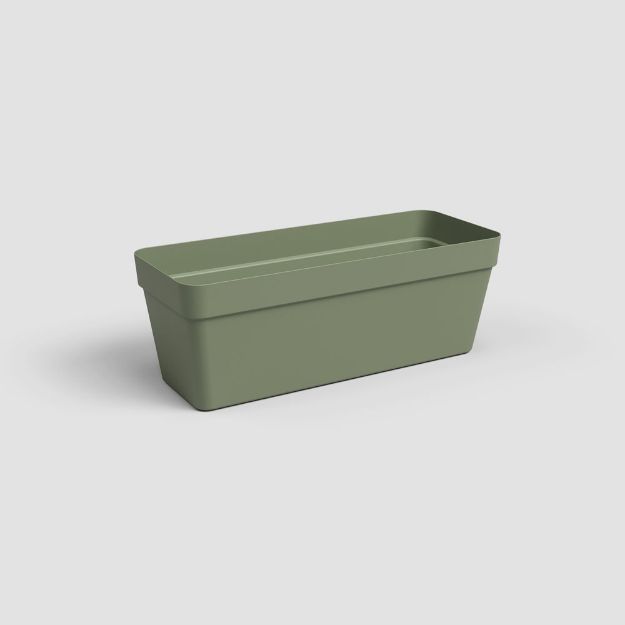 Image de JARDINIÈRE CAPRI RÉS.EAU 50CM V2 VERT CENDRÉ