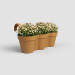 Image de POT CAPRI BALCON TRIPLE 54CM JAUNE MIEL