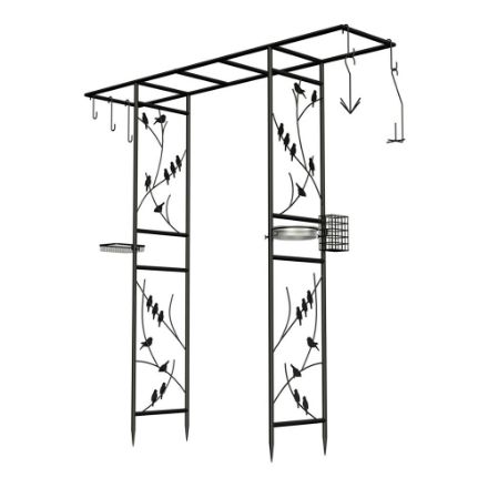 Agrandir l'image de arche noire decor oiseaux avec accessoires h 213 cm Image de arche noire decor oiseaux avec accessoires h 213 cm
