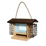 Image de mangeoire bambou pour graines et bloc de graisse