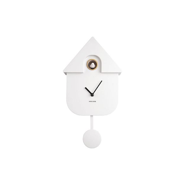 Image de Horloge murale Modern Coucou ABS blanc - Karlsson