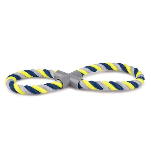 Image de Corde coton forme de 8 bleu- 250g 35cm