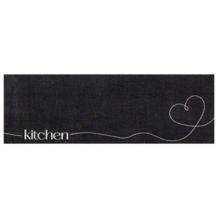Agrandir l'image de Couloir déco 50x150cm Love kitchen noir Image de Couloir déco 50x150cm Love kitchen noir