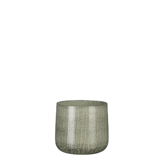 Image de Benson pot ronde gris cl. - h12xd13cm - Mica