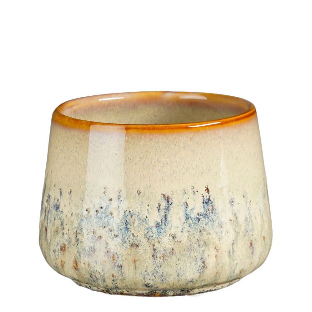 Image de Mylo pot ronde beige - h9xd12cm - Mica