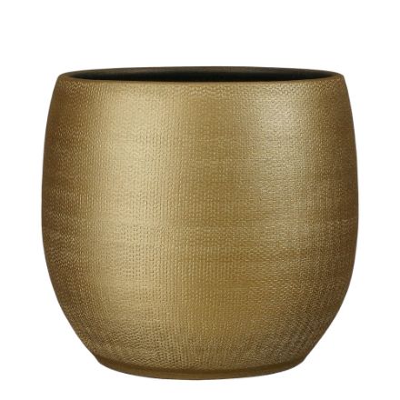 Agrandir l'image de Porto pot ronde or metalliques - h32xd32cm - Mica Image de Porto pot ronde or metalliques - h32xd32cm - Mica