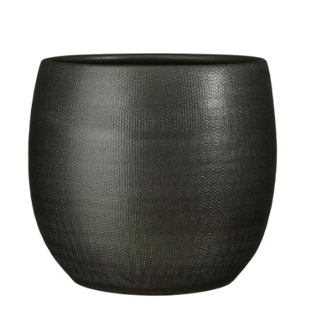 Agrandir l'image de Porto pot ronde anthracite metalliques - h32xd32cm - Mica Image de Porto pot ronde anthracite metalliques - h32xd32cm - Mica