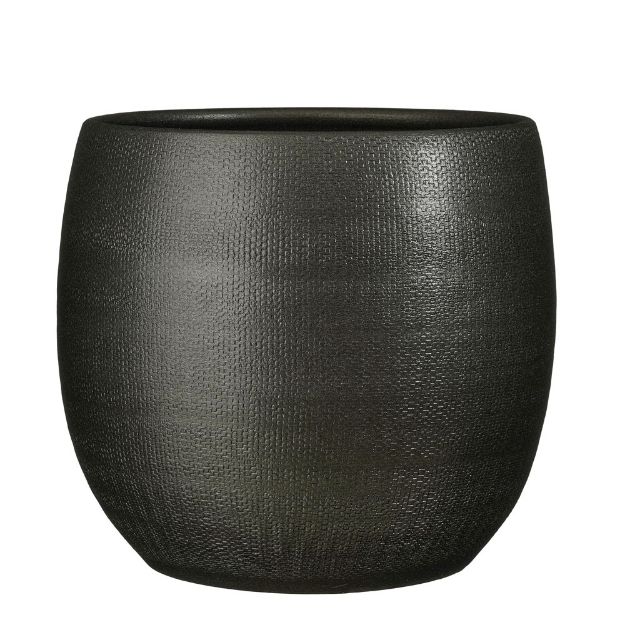 Image de Porto pot ronde anthracite metalliques - h32xd32cm - Mica