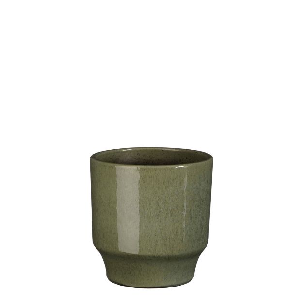 Image de Diaz pot ronde vert - h17xd17cm - Mica