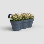 Image de POT CAPRI BALCON TRIPLE 54CM BLEU ARDOISE